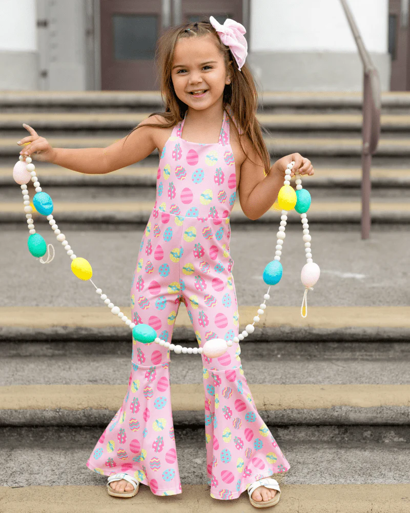 Andi Pleated Bell Bottom Jumpsuit - Egg Hunt - Image 2