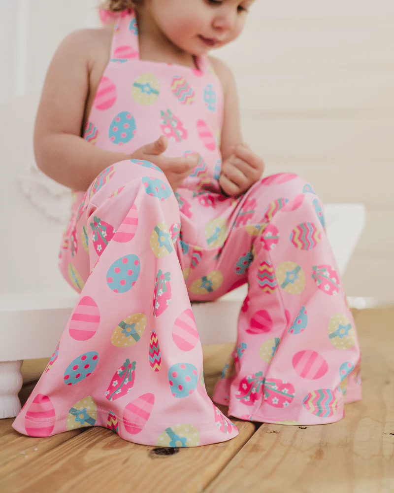 Andi Pleated Bell Bottom Jumpsuit - Egg Hunt - Image 3