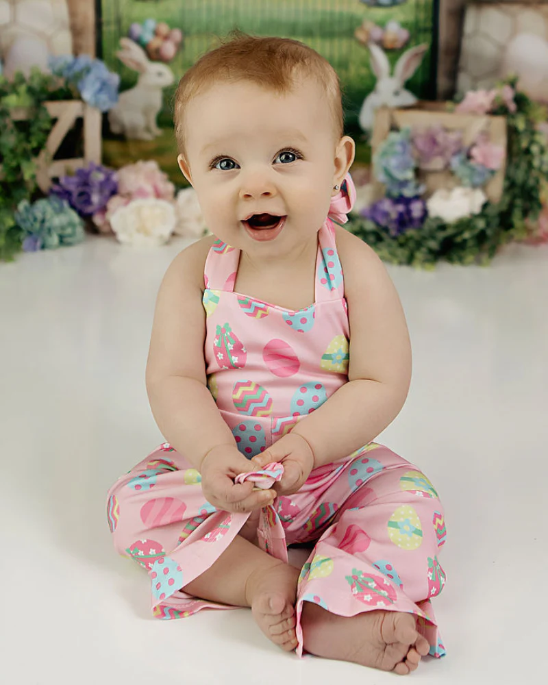 Andi Pleated Bell Bottom Jumpsuit - Egg Hunt - Image 4