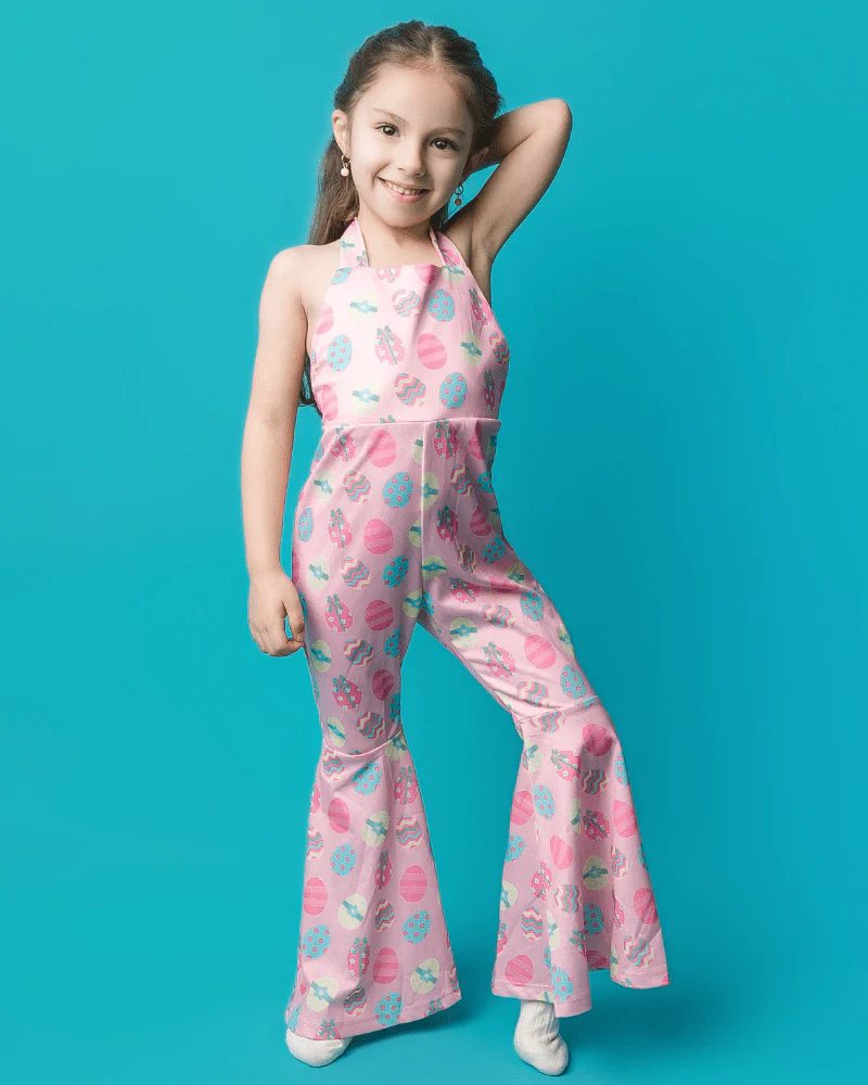 Andi Pleated Bell Bottom Jumpsuit - Egg Hunt - Image 5