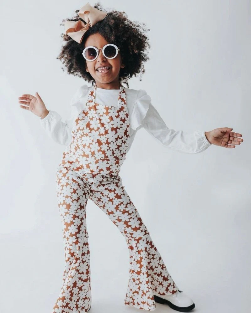 Andi Pleated Bell Bottom Jumpsuit - Flower Child - Image 6