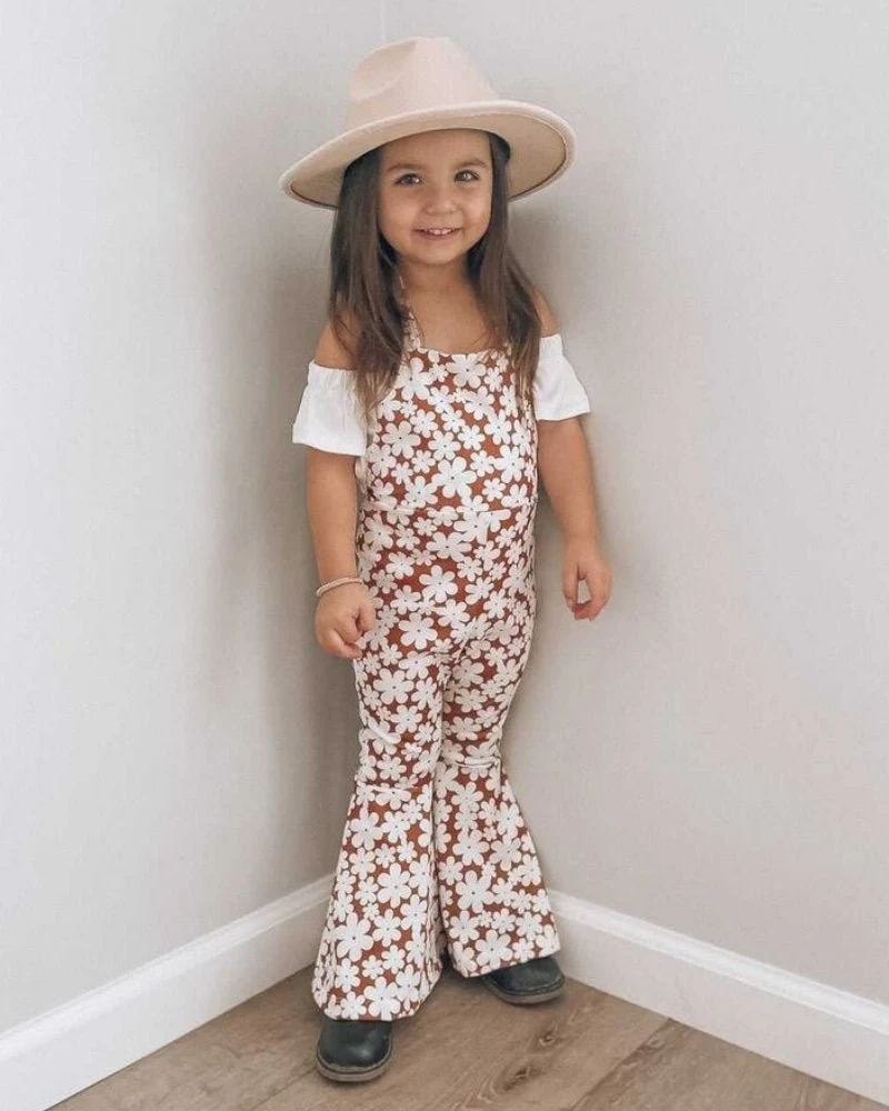 Andi Pleated Bell Bottom Jumpsuit - Flower Child - Image 8