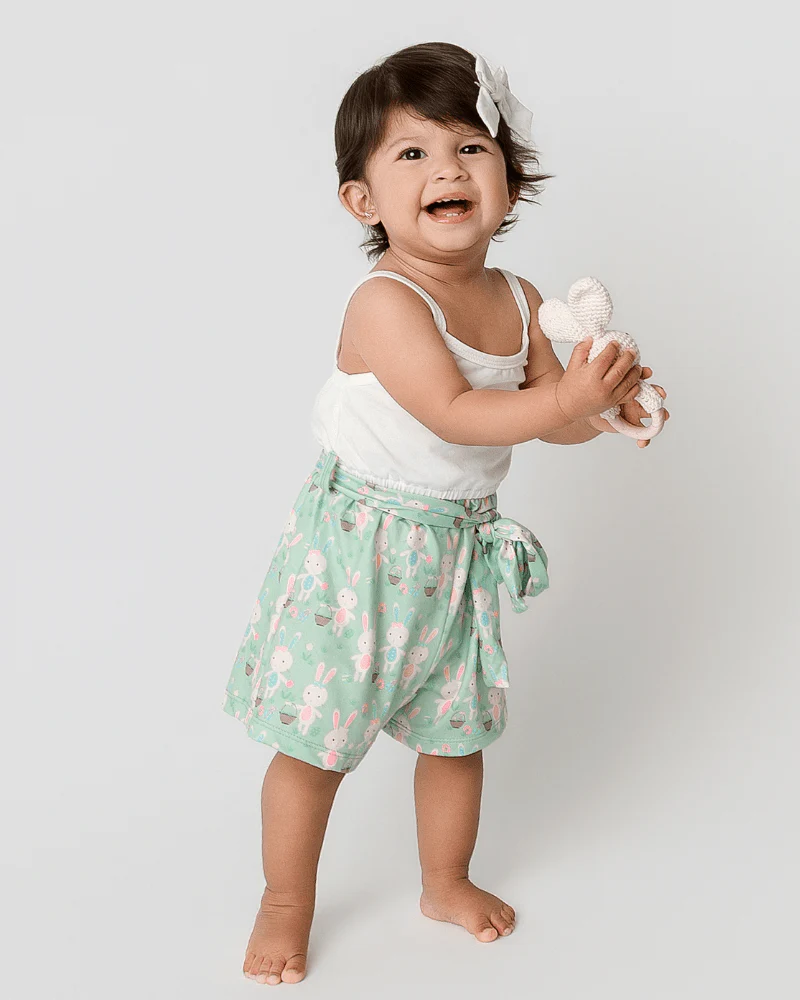 Betty Camisole Romper - Bunny Love