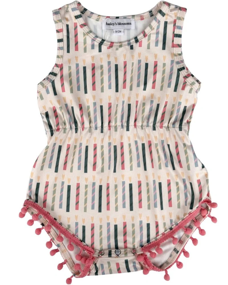 Dillon Pom Pom Romper - Make a Wish - Image 3