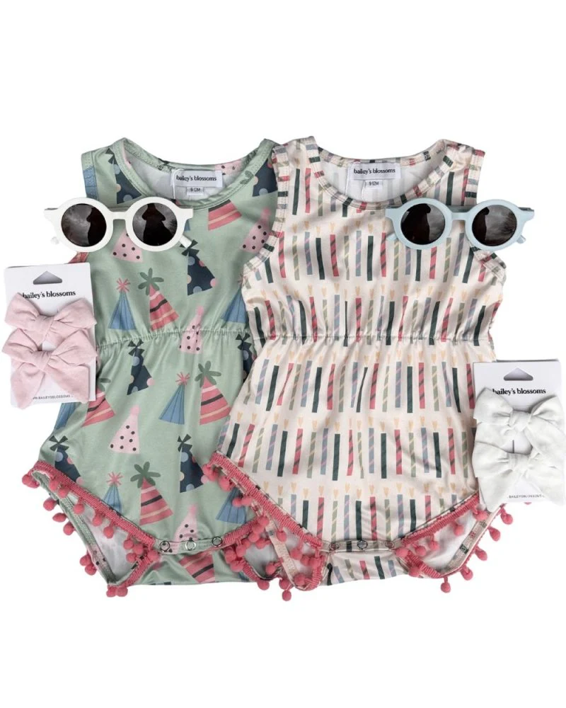 Dillon Pom Pom Romper - Make a Wish - Image 4