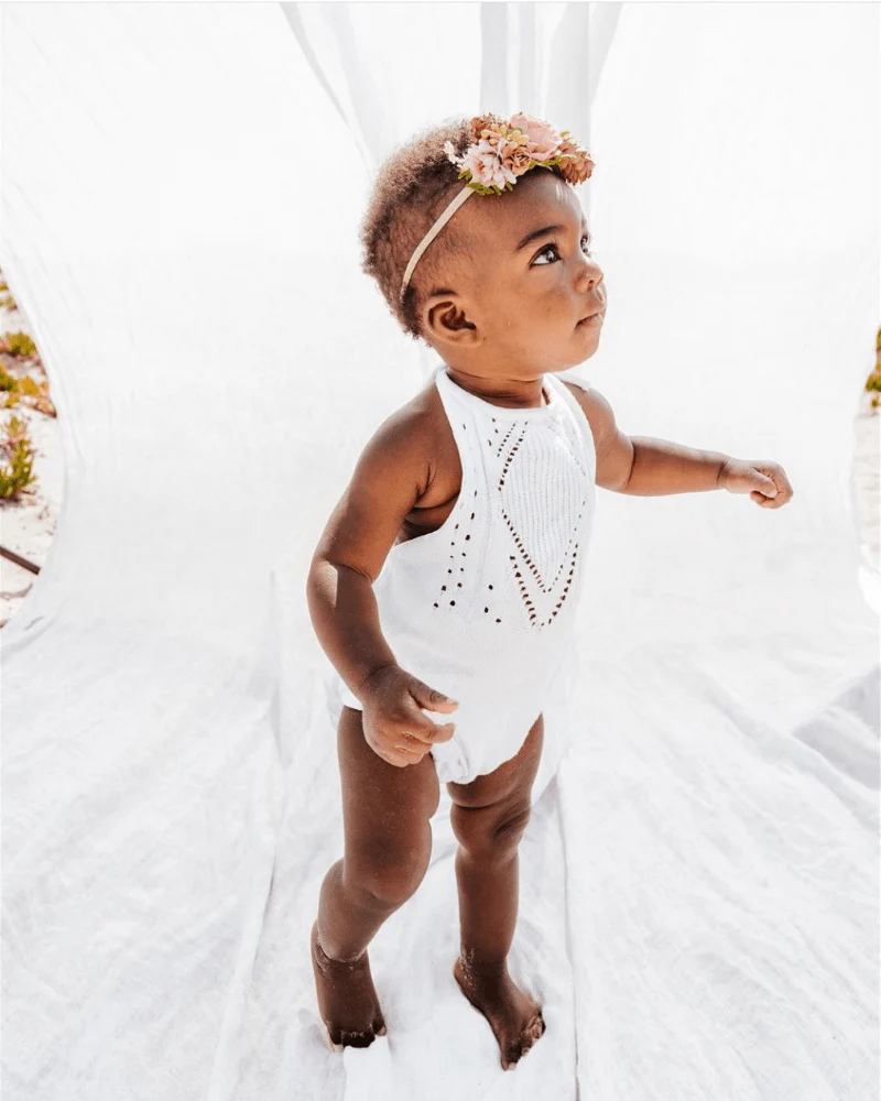 Drake Crochet Halter Romper - Gardenia - Image 10