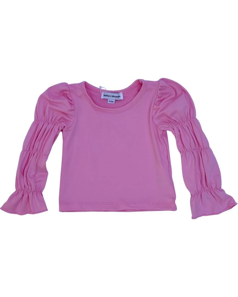 Elle Bubble Sleeve Top - Pink