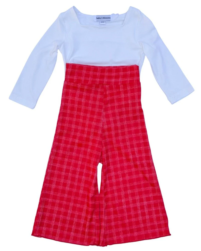 Elodie Wide-Leg High Waist Pants – Cherry Red - Image 3