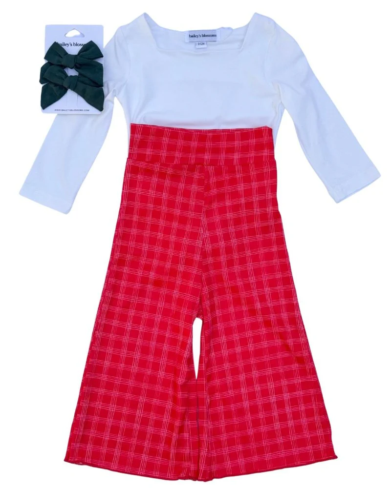 Elodie Wide-Leg High Waist Pants – Cherry Red - Image 4