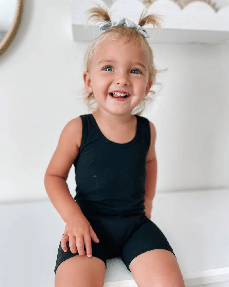 Gigi Bikeshort Romper - Black - Image 4
