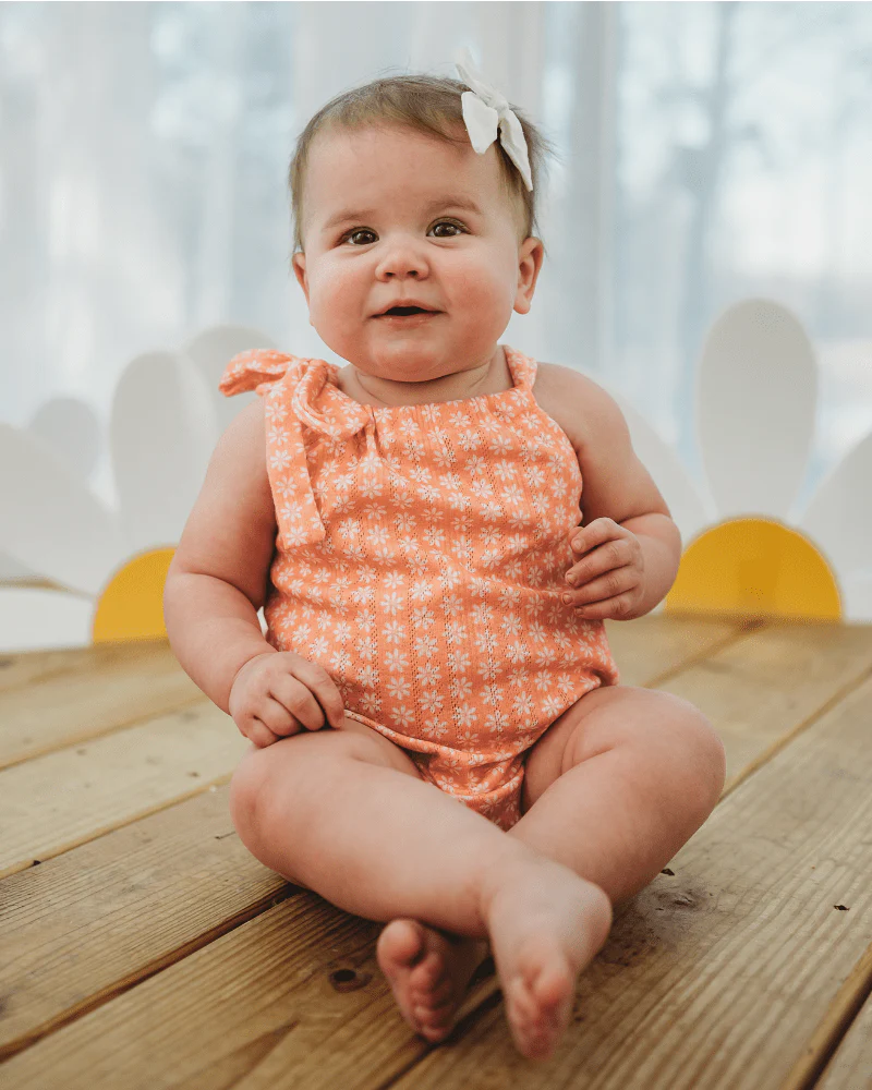 Kimora Bubble Romper - Peach Gardens - Image 2