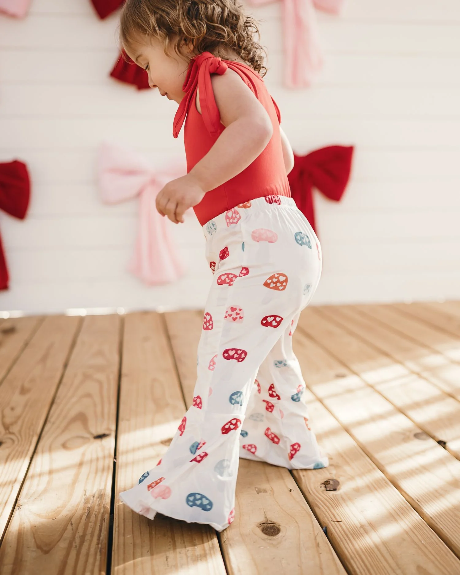 Lina Pleated Bell Bottoms - Toadstools