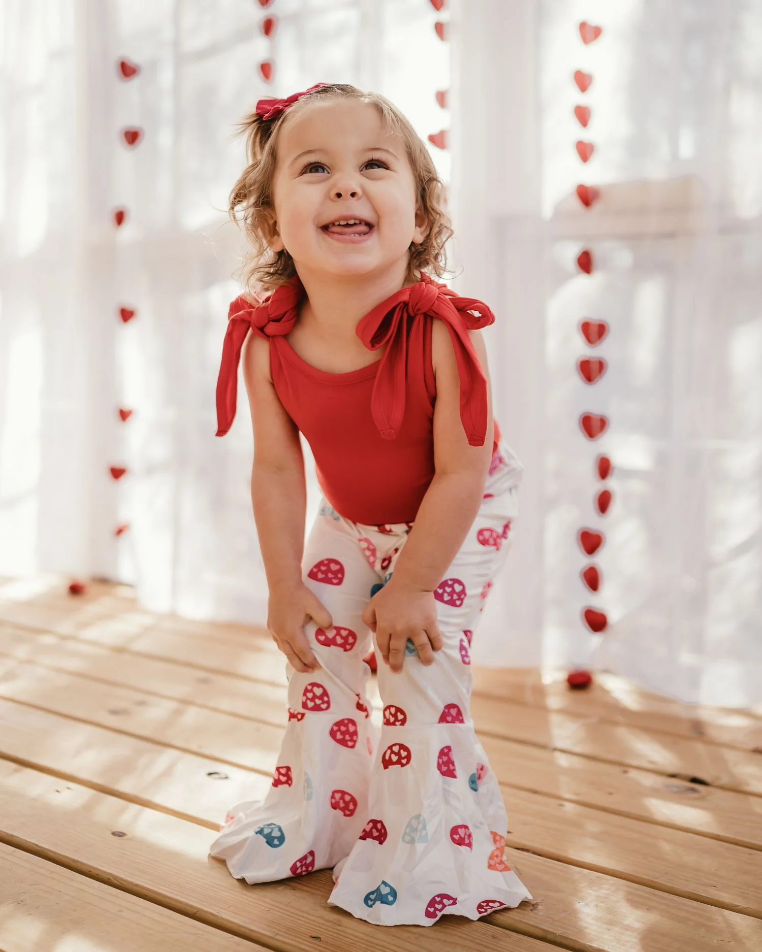 Lina Pleated Bell Bottoms - Toadstools - Image 2