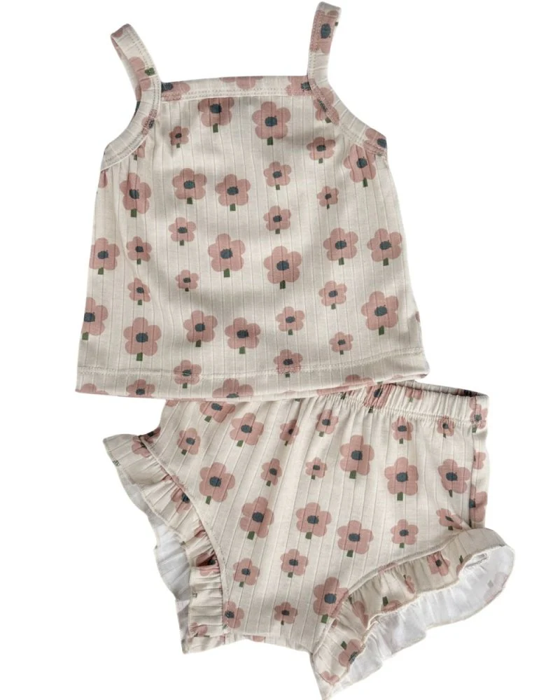 Luna Top & Bloomer Set - Blush Daisy - Image 3