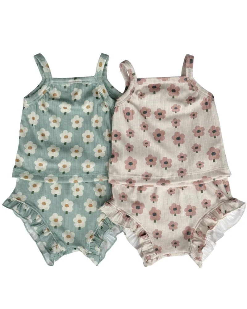 Luna Top & Bloomer Set - Blush Daisy - Image 4