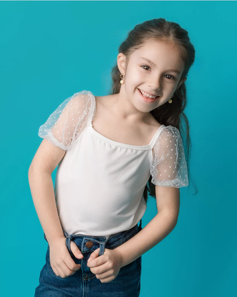Maisie Puff Shoulder Leotard - White - Image 2