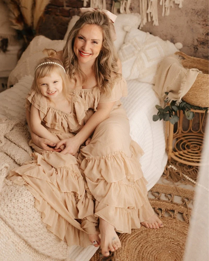 Nellie Ruffle Maxi Dress - Champagne - Image 9