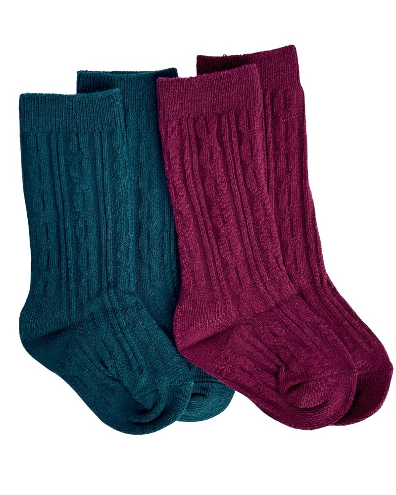 Pepper Knee-High Cable Knit Socks - Image 3