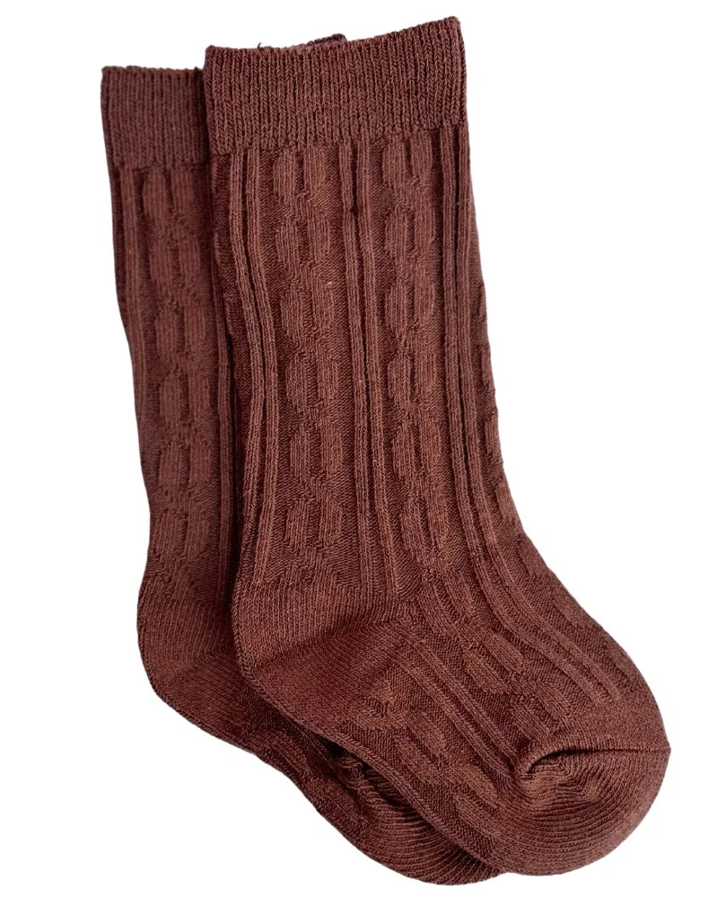 Pepper Knee-High Cable Knit Socks - Image 9