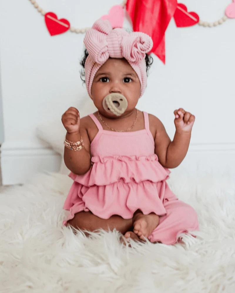 Presley Ruffle Tank Two-Piece Set - Pink - Image 6